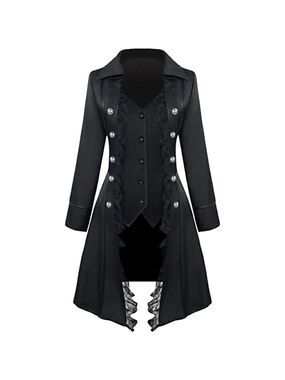 𝅺lace Steampunk Trench Coat Jacket Medieval Pirate Renaissance Victorian Vamp